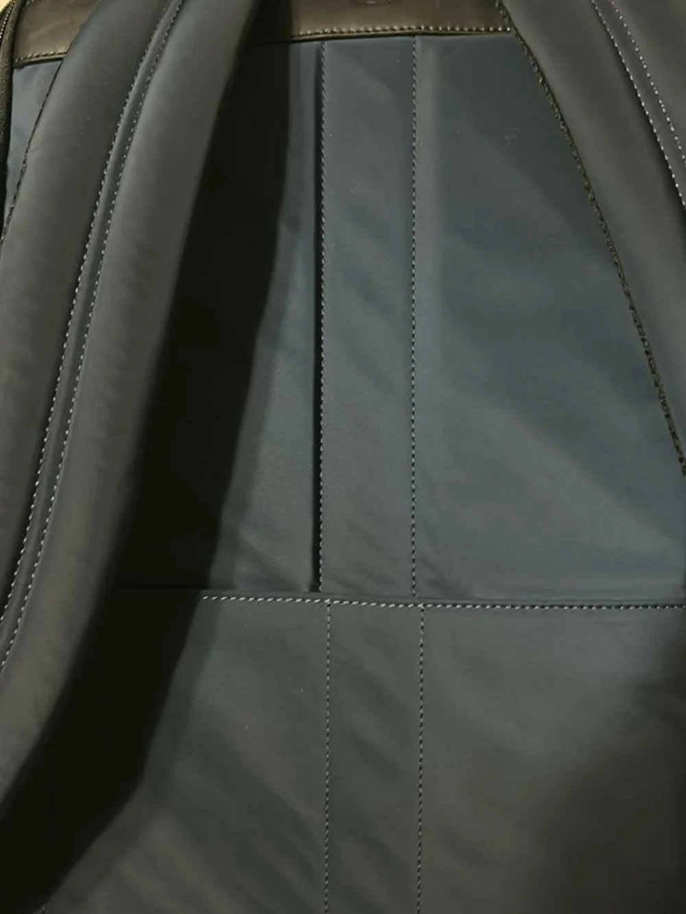 Tumi Navy Blue Alpha Bravo 17'' Backpack with Leather Trim